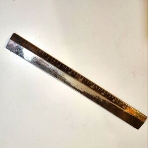 Silver Plate Vintage  Metal Ruler